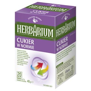 Herbarium Herbatka funkcjonalna cukier w normie, 20 tb