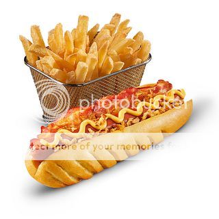 HotDog Alpejski XXL Classic z frytkami