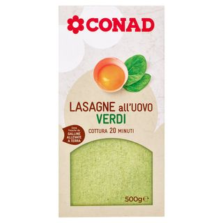 CONAD Lasagne all'Uovo Verdi 500 g - 8003160430870