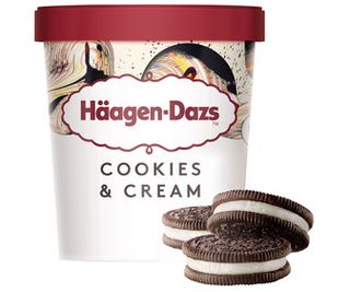 Tarrina de Helado de Vainilla con Trocitos Cookies Häagen-Dazs 460 Ml.