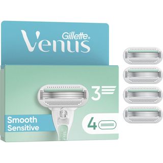 Recambio Maquinilla Pieles Sensibles 3 Hojas, Paquete 4 Unidades