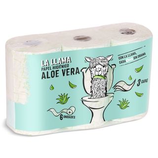 Papel Higiénico Aloe Vera 3 Capas La Llama Dia Bolsa 6 Unidades