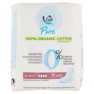Carrefour Soft Pure Assorbenti Night+ 10 pz