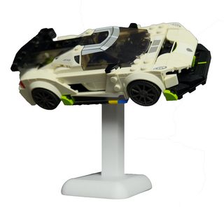 Podstawka pod samochody Lego Speed Champions 10cm - biała - Klockobus
