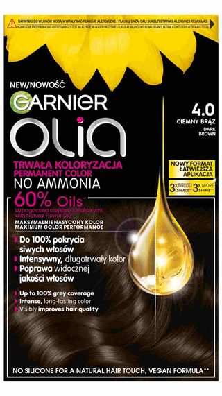 Garnier Olia Krem koloryzujący 4.0 ciemny brąz