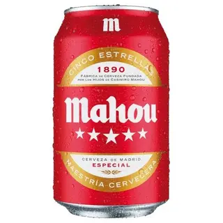 Cerveza Mahou 5 Estrellas Lata 33 Cl