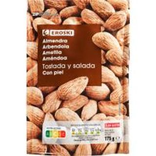 Almendras Tostadas Saladas Sin Piel Eroski, Bolsa 175 G (18963504)