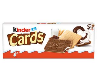 Galletas Rellenas de Cacao Kinder Cards 10 Uds. 128 G.