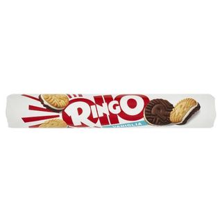 Ringo Vaniglia Biscotti Farciti con Crema Vaniglia Snack Merenda Tubo 165g