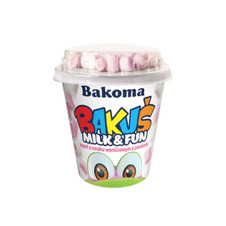 Bakuś Jogurt waniliowy z piankami, 128/135 g