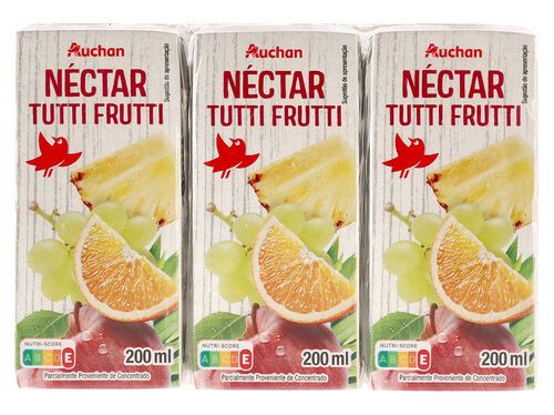 NÉCTAR AUCHAN TUTTI FRUTTI 3X200ML