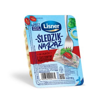 Lisner Śledzik Na Raz z suszonymi pomidorami i ziołami, 110 g