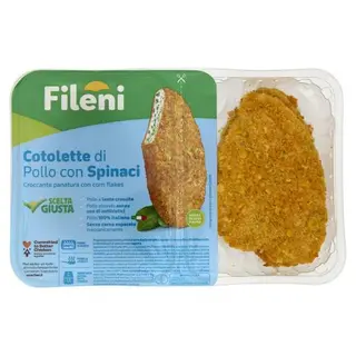 Fileni Cotolette Di Pollo Con Spinaci 0,440 Kg