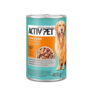 Activ Pet Karma dla psa z kurczakiem w sosie 415 g