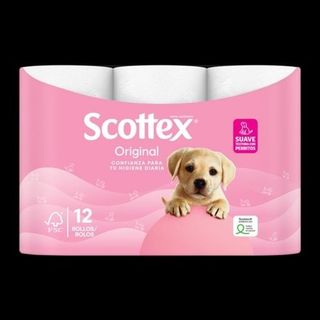 Papel Higiénico Scottex Original 12 Rollos