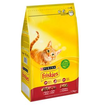 Comida Gato Friskies Buey, Pollo Y Verdura 1,5 Kg