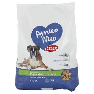 Selex Amico Mio Cane Adulto Di Taglia Medio/Grande Crocchette Con Manzo 4 Kg - 408602