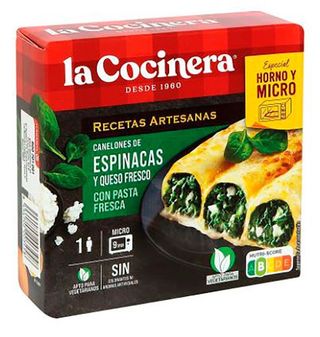 Canelones La Cocinera Espinacas Y Queso 280 G