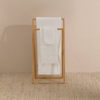 Toalla De Baño Hilos Sin Torsión Nero Blanco 90x150 cm