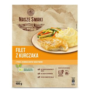 Nasze Smaki Filet z kurczaka z puree ziemniaczanym i warzywami 400 g