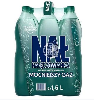 Nałęczowianka Woda mineralna mocny gaz 6x1,5L opakowanie