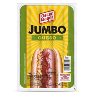 Salchichas Cocidas Jumbo Con Queso Oscar Mayer Bolsa 350 G