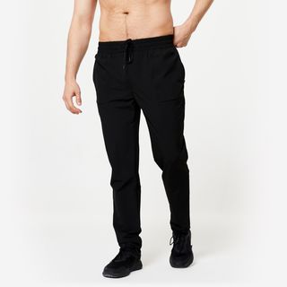 Pantalón Fitness Collection Transpirable Hombre Negro S / W30 L33 Negro