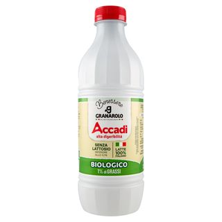 Granarolo Benessere Accadì Senza Lattosio Biologico 1% di Grassi 1 L