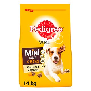 Pedigree razas pequeñas pienso de pollo y verduras 1,4 kg