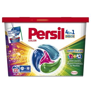 Persil Discs Color 22 sztuki, Skoncentrowany środek w kapsułkach do prania tkanin kolorowych 