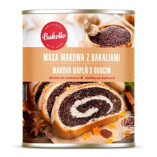 Bakello Masa makowa z bakaliami 850 g