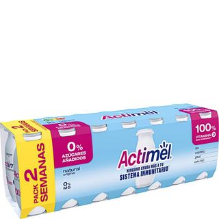 ACTIMEL Yogur Líquido Natural 0% 14X100 G