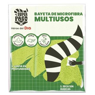 Bayeta De Microfibra Multiusos Doble Cara Super Paco Bolsa 1 Ud.