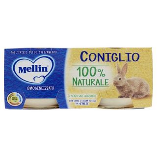 Mellin Coniglio 100% Naturale Omogeneizzato 2 X 80 G - 123059