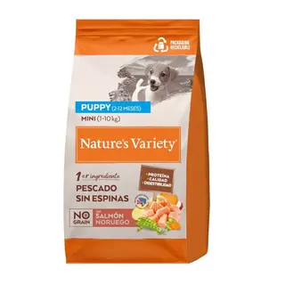Nature's Variety Pienso Puppy Mini No Grain Free Salmon para Cachorros (1,5 Kg) 8410650596679