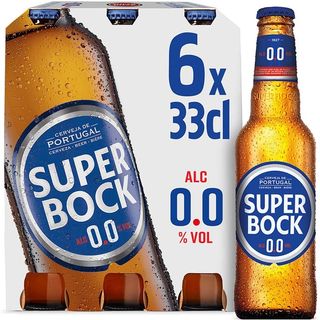 Super Bock Cerveja 0,0% Álcool Pack 6 garrafa 33 cl - 18605500935