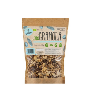 Granola Figa Z Kokosem Bez Dodatku Cukrów Bezglutenowa Bio Papagrin 320g