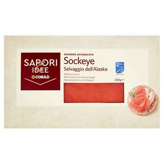 SAPORI & IDEE CONAD Salmone Affumicato Sockeye Selvaggio dell'Alaska 200 g - 8003170080195