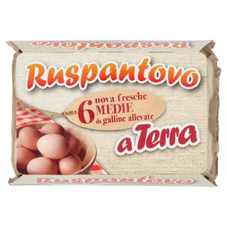 Ruspantovo 6 uova fresche Medie da galline allevate a Terra