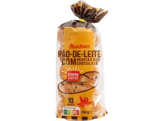 PÃO DE LEITE AUCHAN:PEPITAS CHOCOLATE 10 UN