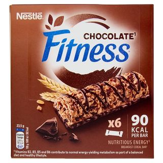 FITNESS Chocolate Barrette Cereali Integrali con Cioccolato Fondente 6 pezzi da 23,5g