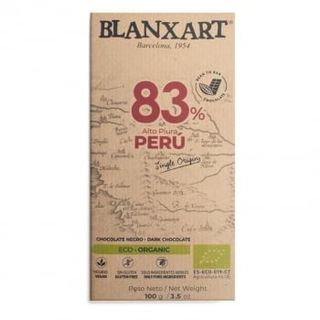 Chocolate Negro De Perú 85% Cacao Blanxart Sin Gluten 100 G.