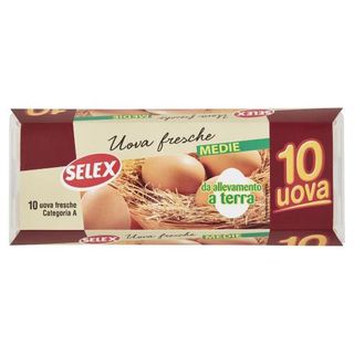 Selex 10 Uova Fresche Medie da Allevamento a Terra Categoria A