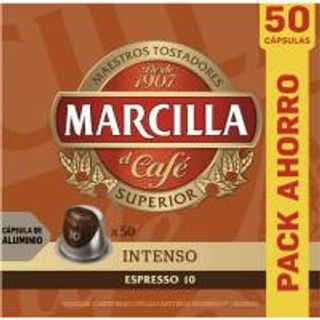 Café intenso compatible con Nespresso MARCILLA, caja 50 uds (26766717)
