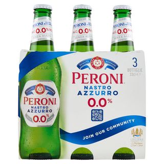 Peroni Nastro Azzurro 0.0% Birra 3 x 33 cl - 8008440542007