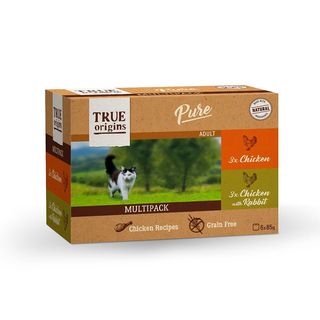 True Origins Pure Pollo Y Conejo Lata En Salsa Para Gatos - Multipack 0.51Kg