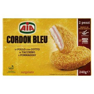 Aia Cordon Bleu Di Pollo Con Cotto Di Tacchino E Formaggio Surgelato 240 G