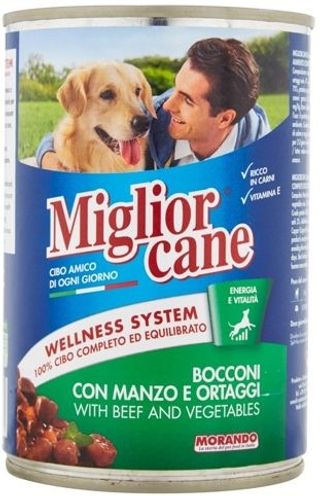 MIGLIOR CANE BOCCONI CON MANZO E ORTAGGI 400GR MOR1121