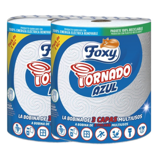 Pack 2x Foxy Cocina Tornado Azul 3 Capas