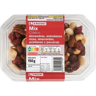 Mix Frutos Secos Clásico Eroski, Tarrina 200 Gr. (25616970)